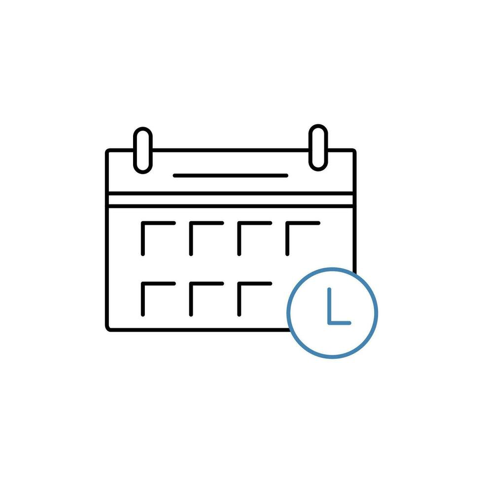 schedule concept line icon. Simple element illustration. schedule concept outline symbol design. vector