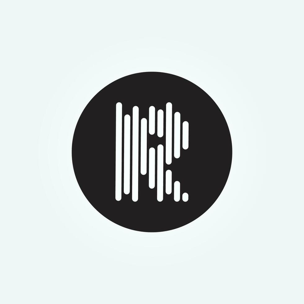 podcast radio logo diseño en letra r diseño utilizando micrófono modelo vector ilustración
