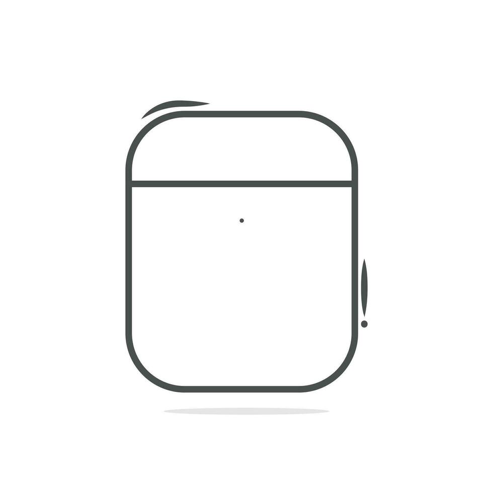 White wireless earbuds case digital earphones vector