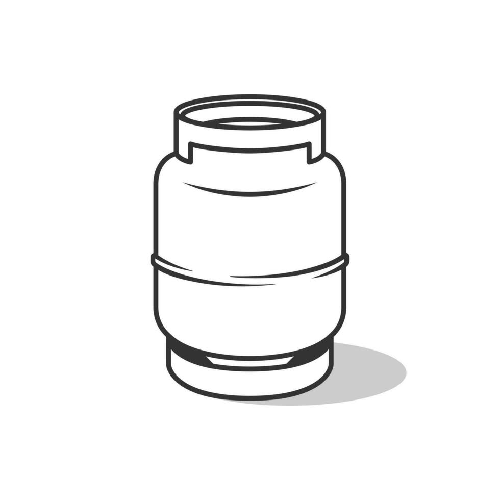 Cartoonish gas cylinder vector illustration