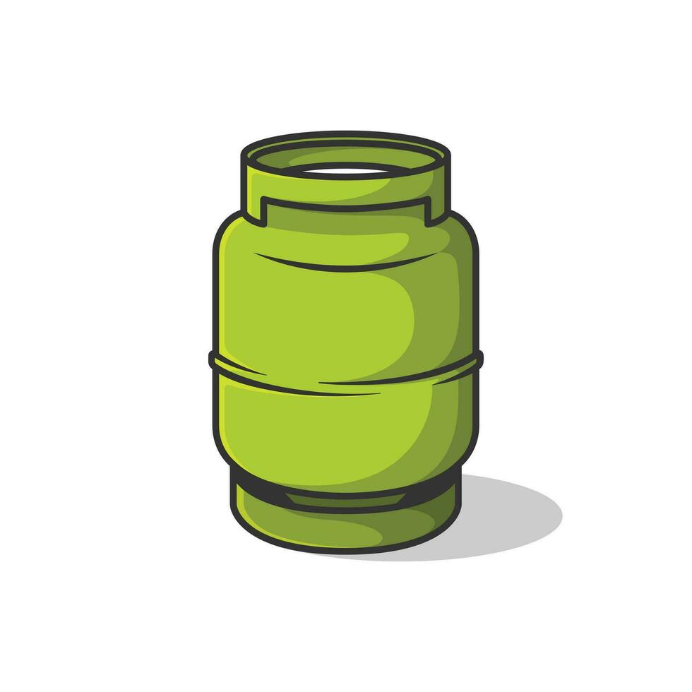 Cartoonish gas cylinder vector illustration