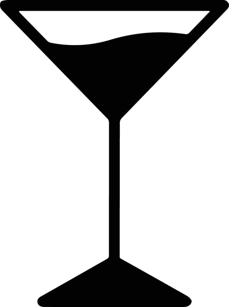 Glass for drink icon. Cocktail drink for party liquid martini with ice bar pictogram vector. drink, martini beverage vector