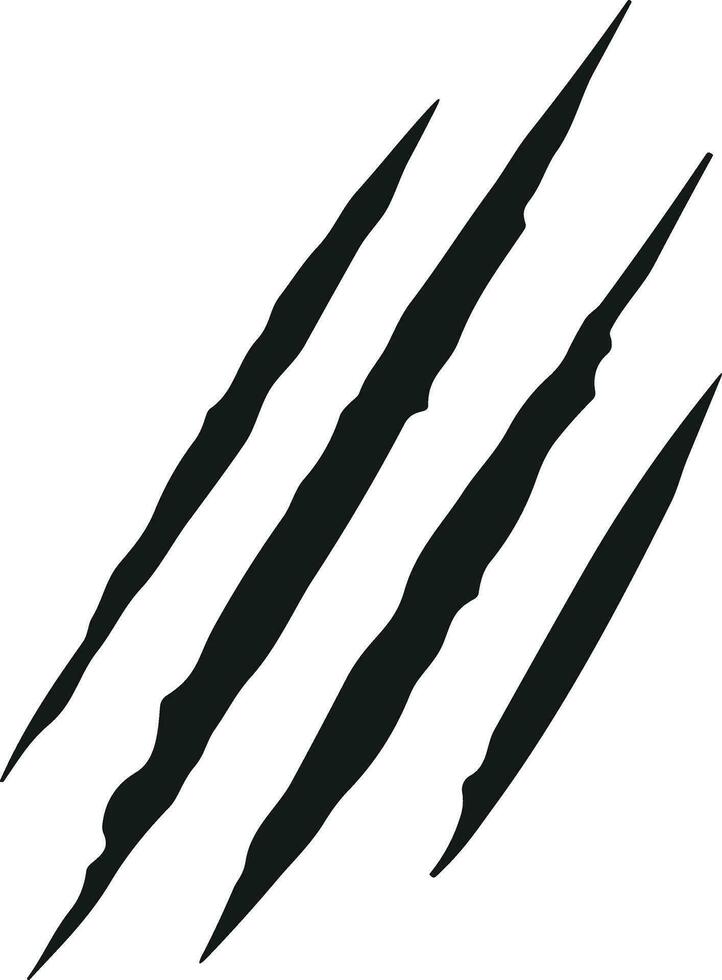animal Claw scratch mark. Cat tiger dog lion and bear scratches paw shape. vector Illustration