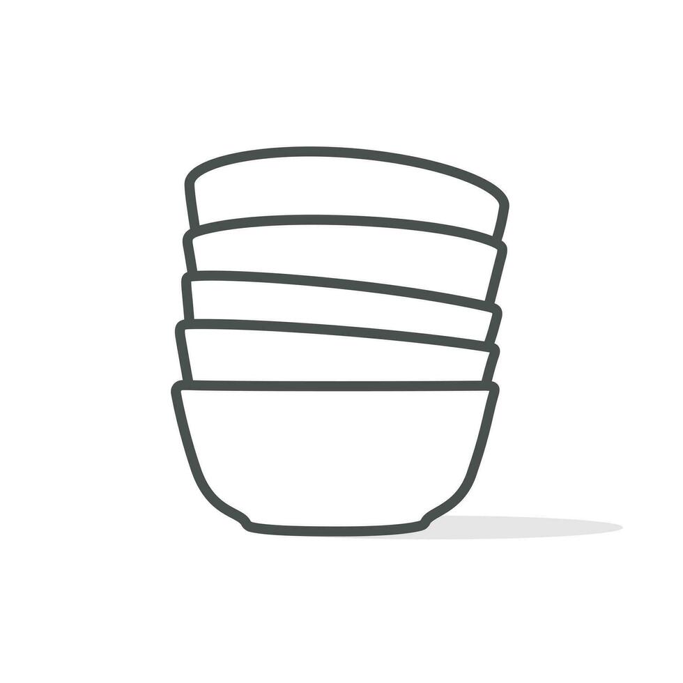 Set of a simple cup design vector