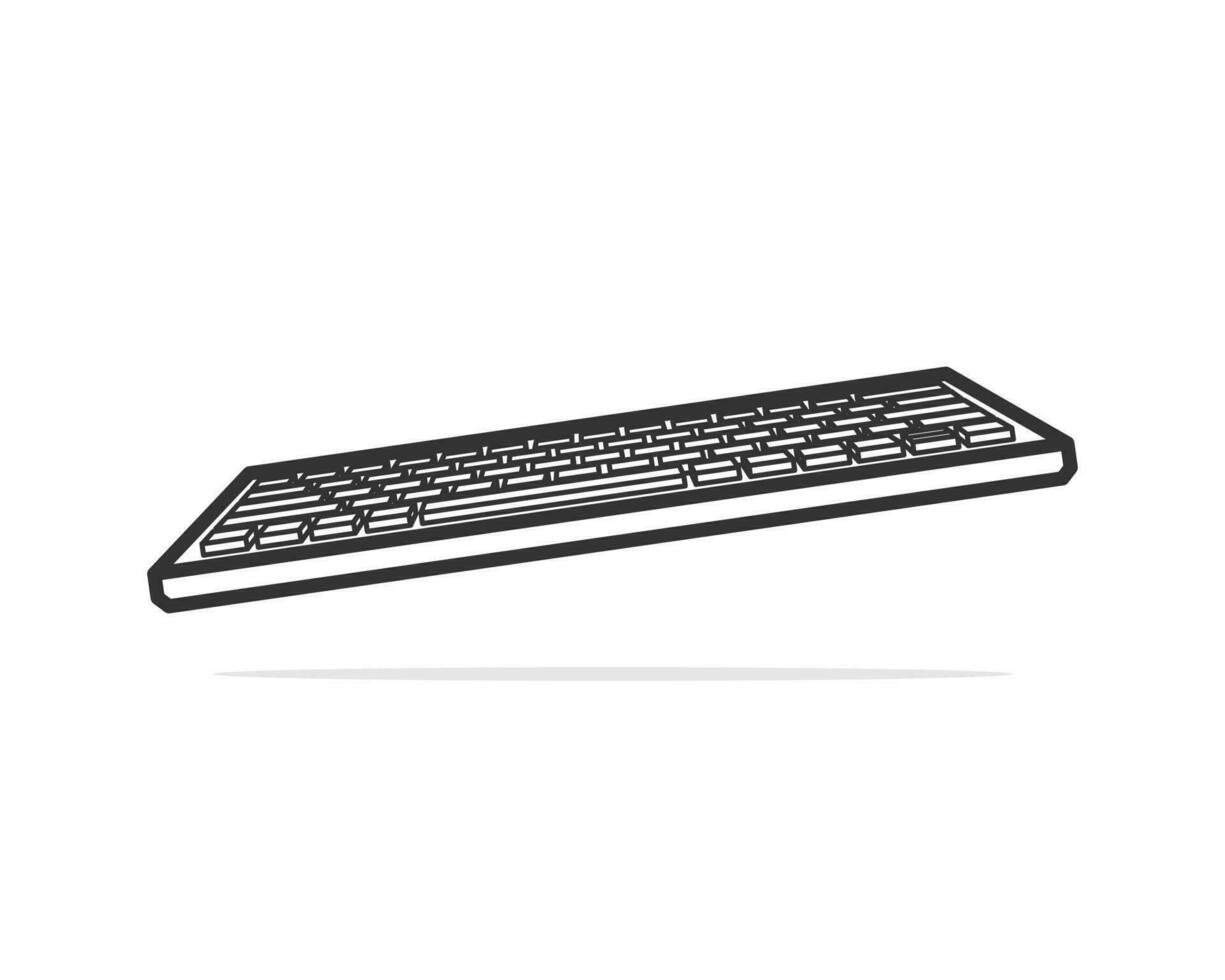 vector black pc keyboard, keyboard is very useful tool for personal computer, it is necessary to write words