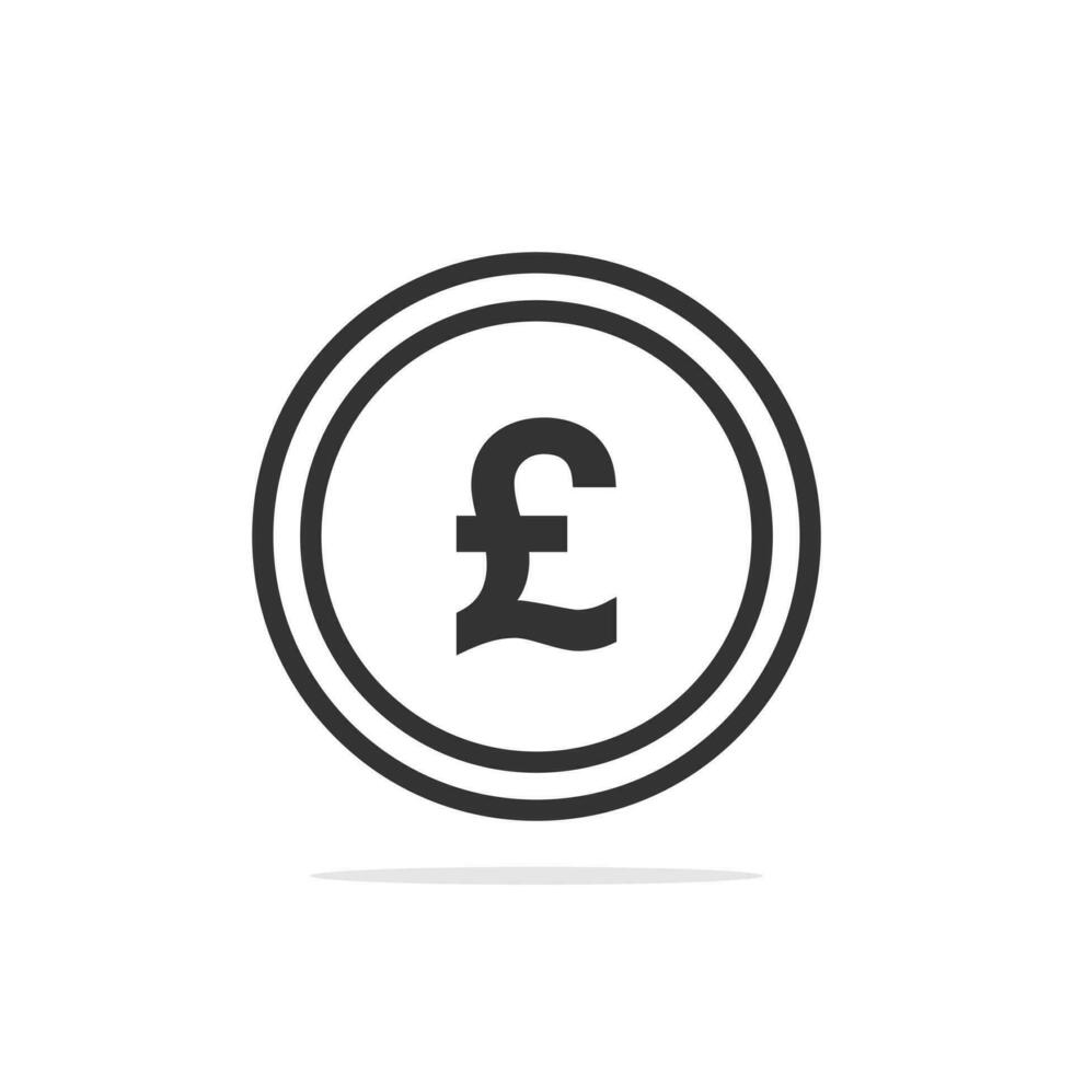 pound coin vector illustration design