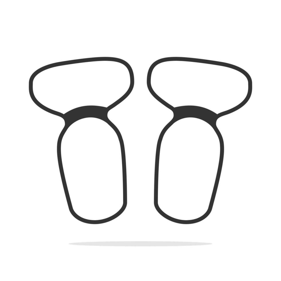 Comfortable shoes arch support insoles vector illustration.