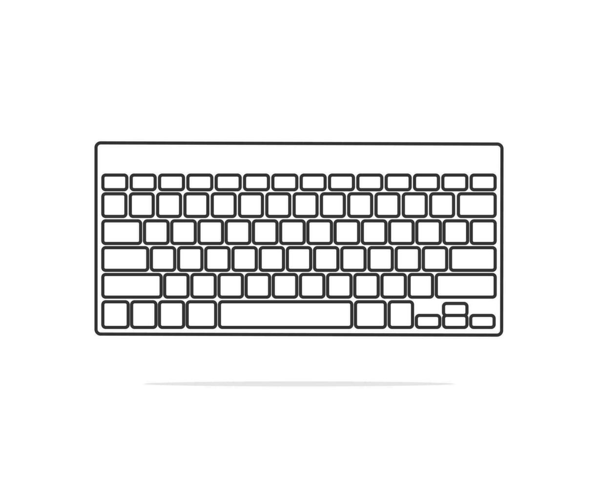 Cartoonish computer keyboard or keypad on light background vector illustration design
