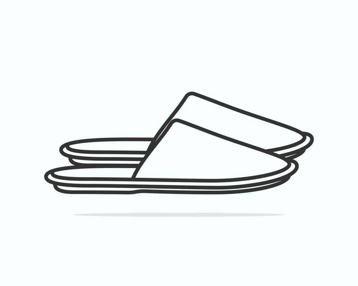 Slippers cartoonish vector illustration design.