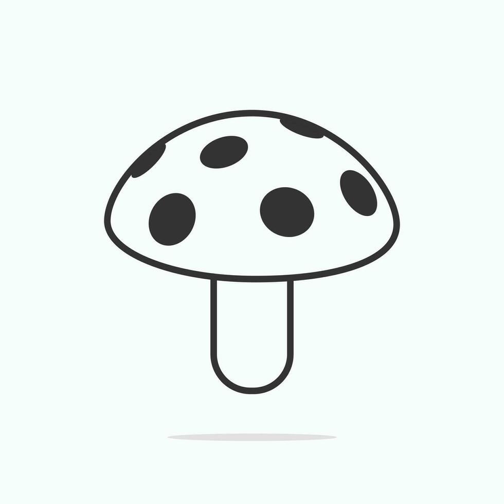 orange amanita mushrooms vector illustration