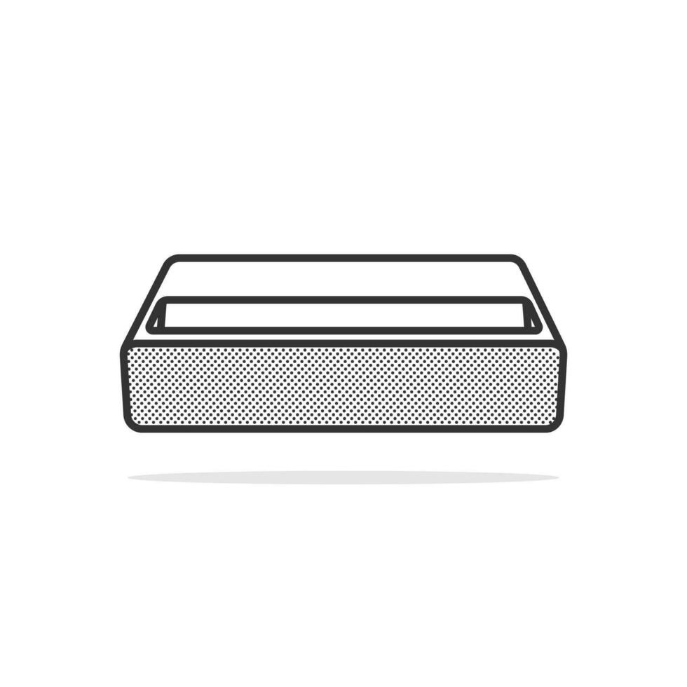 Modern laser projector in a conference room. LCD Projector technology video presentation vector