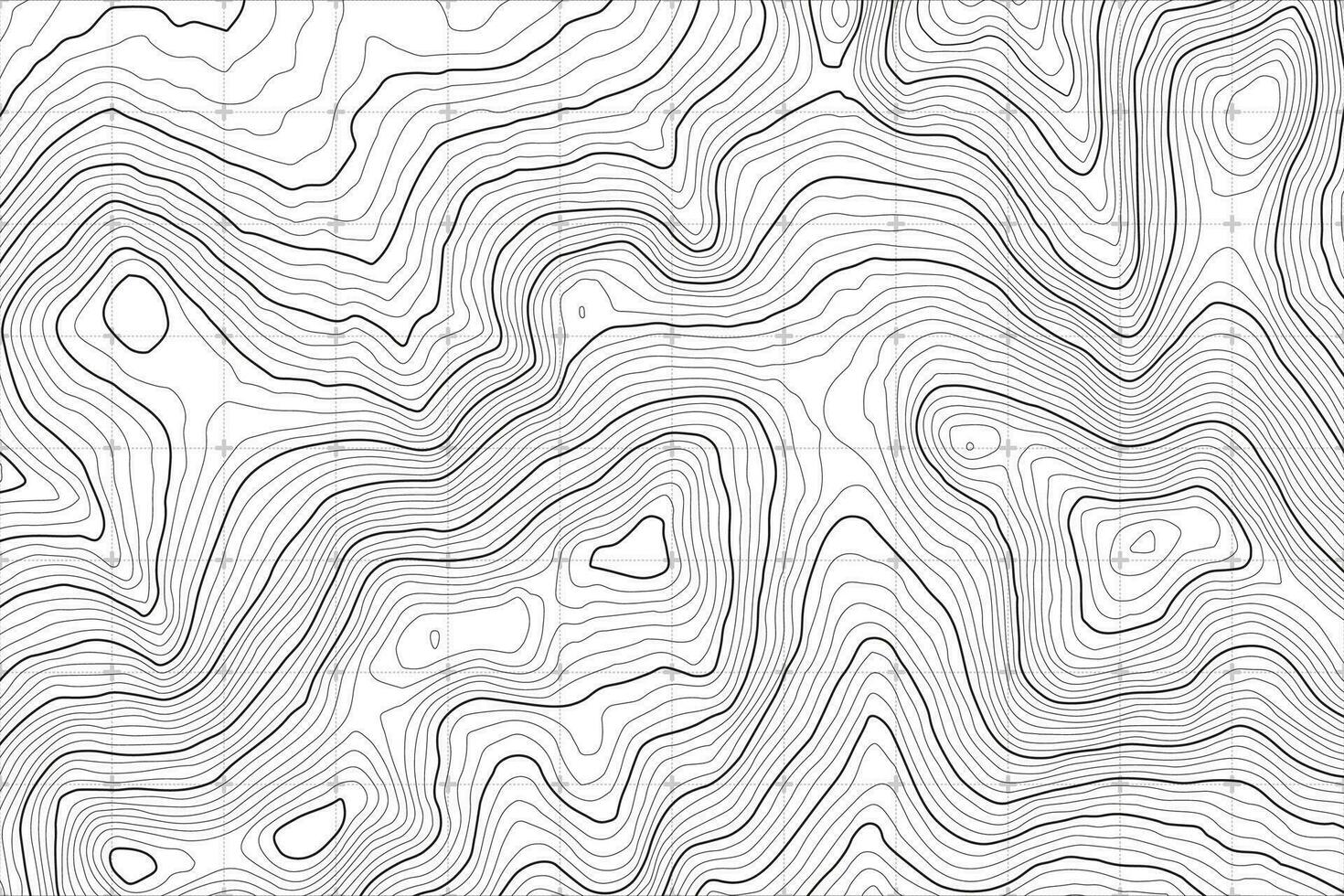 Background of the topographic map. Topo map with elevation. Geographic line mountain relief. Vector stock illustration