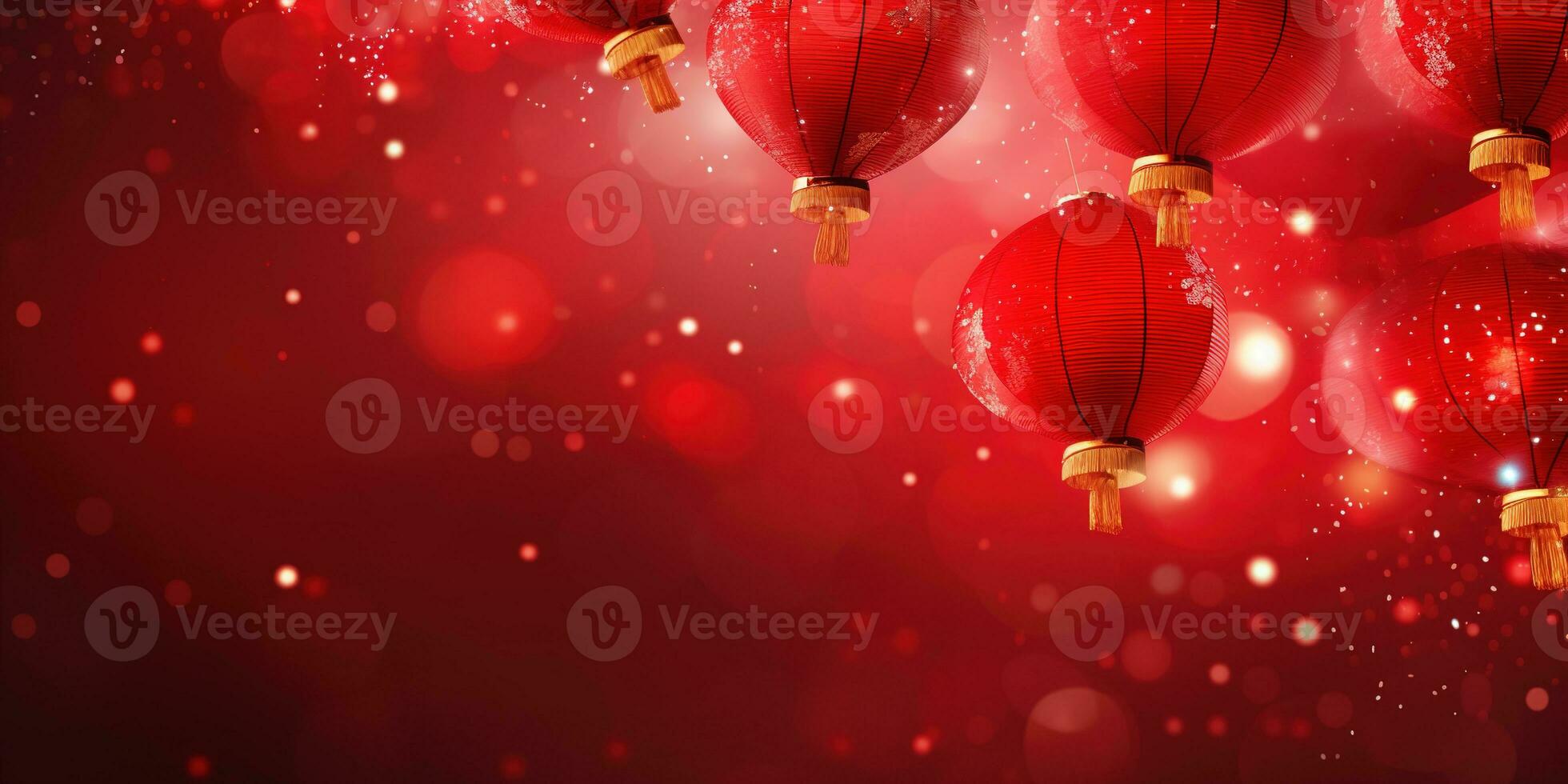 AI generated Banner for Happy new year. Chinese new year. AI Generative photo