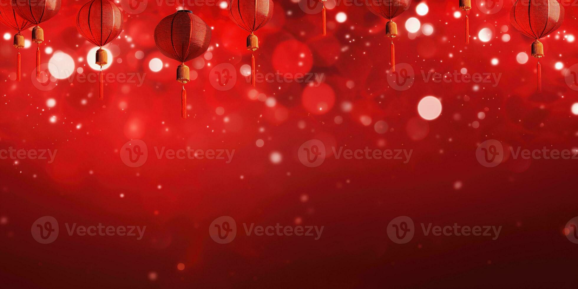 AI generated Banner for Happy new year. Chinese new year. AI Generative photo