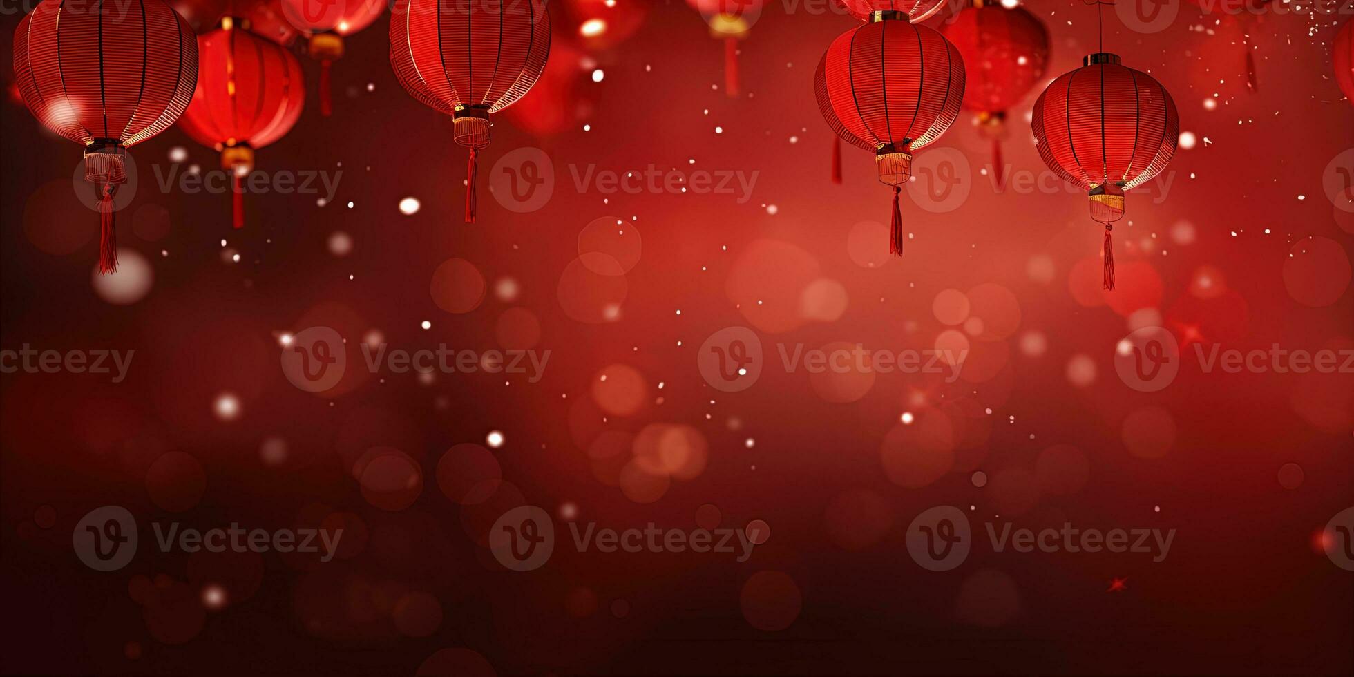 AI generated Banner for Happy new year. Chinese new year. AI Generative photo