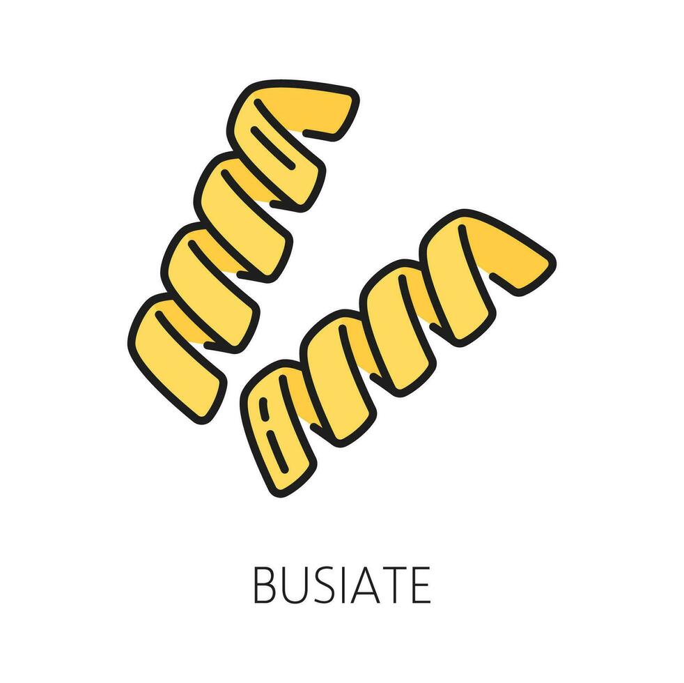 Busiate typical sicilian organic pasta line icon vector