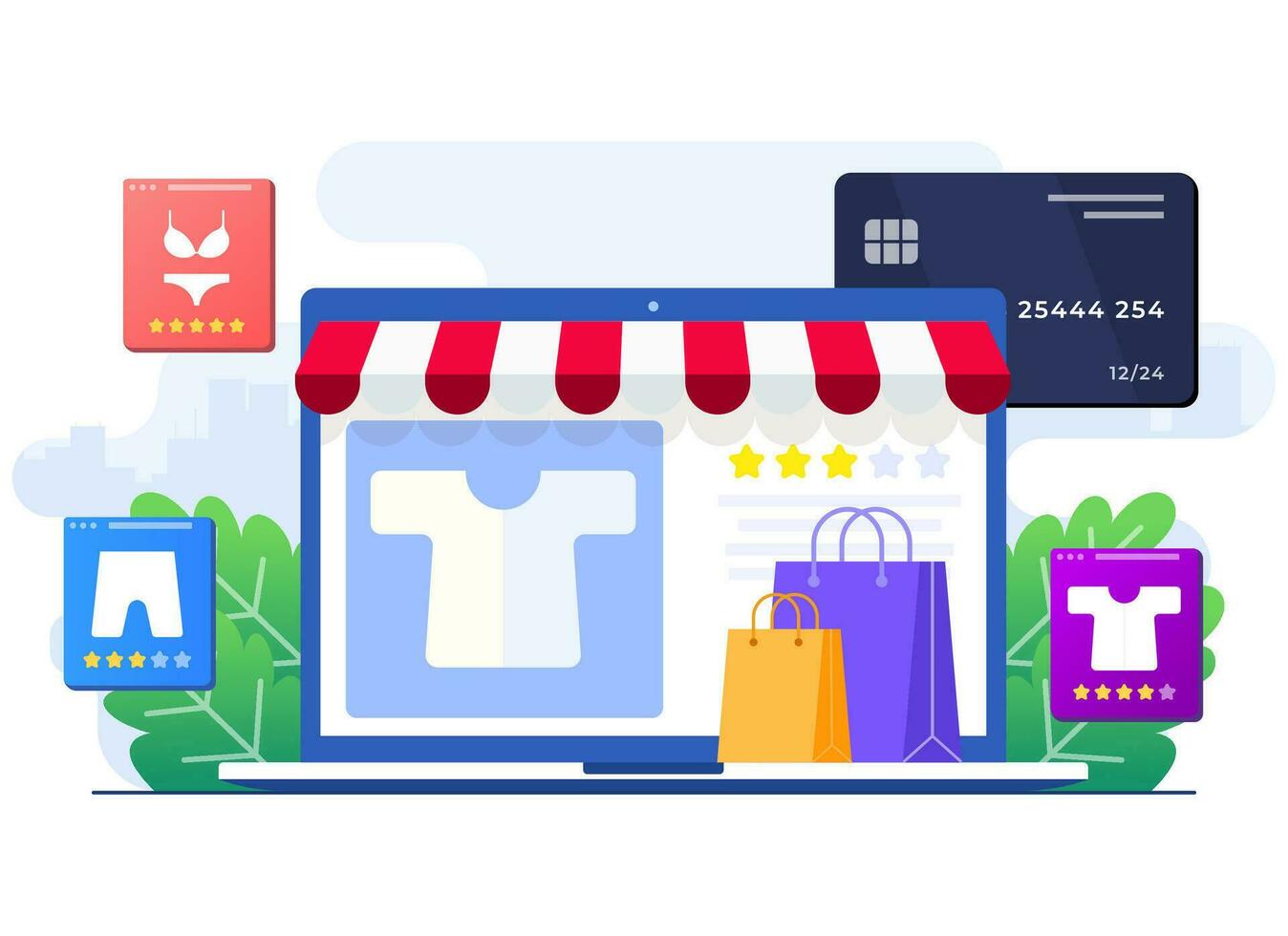 Buy clothes from online clothing store, Online shopping, Order online