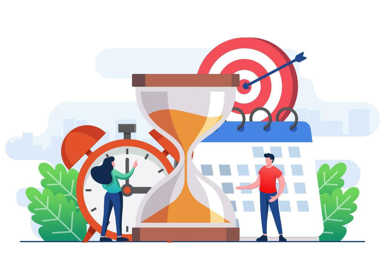 Planning and organizing schedule, work task, events, business meetings, Time management, Deadline, Productivity, Planner, Organization concept for ui ux, social media, websites, apps vector