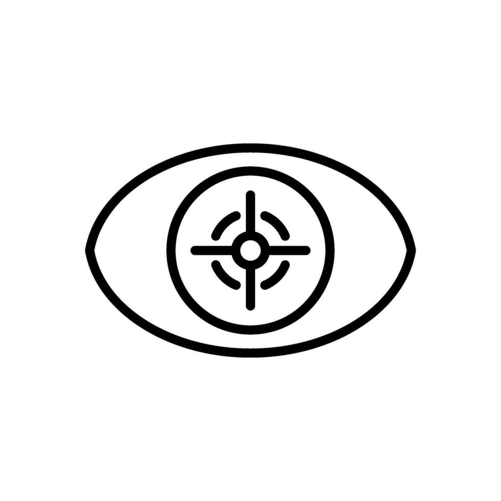 focus icon vector in line style