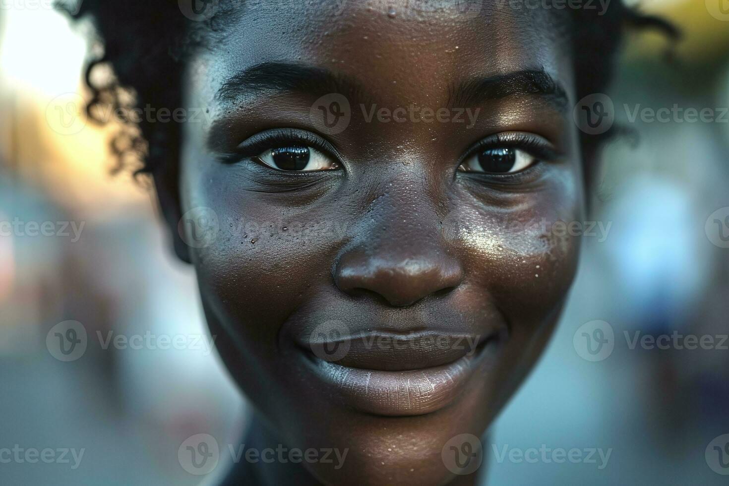 ai generado retrato de un sonriente persona foto