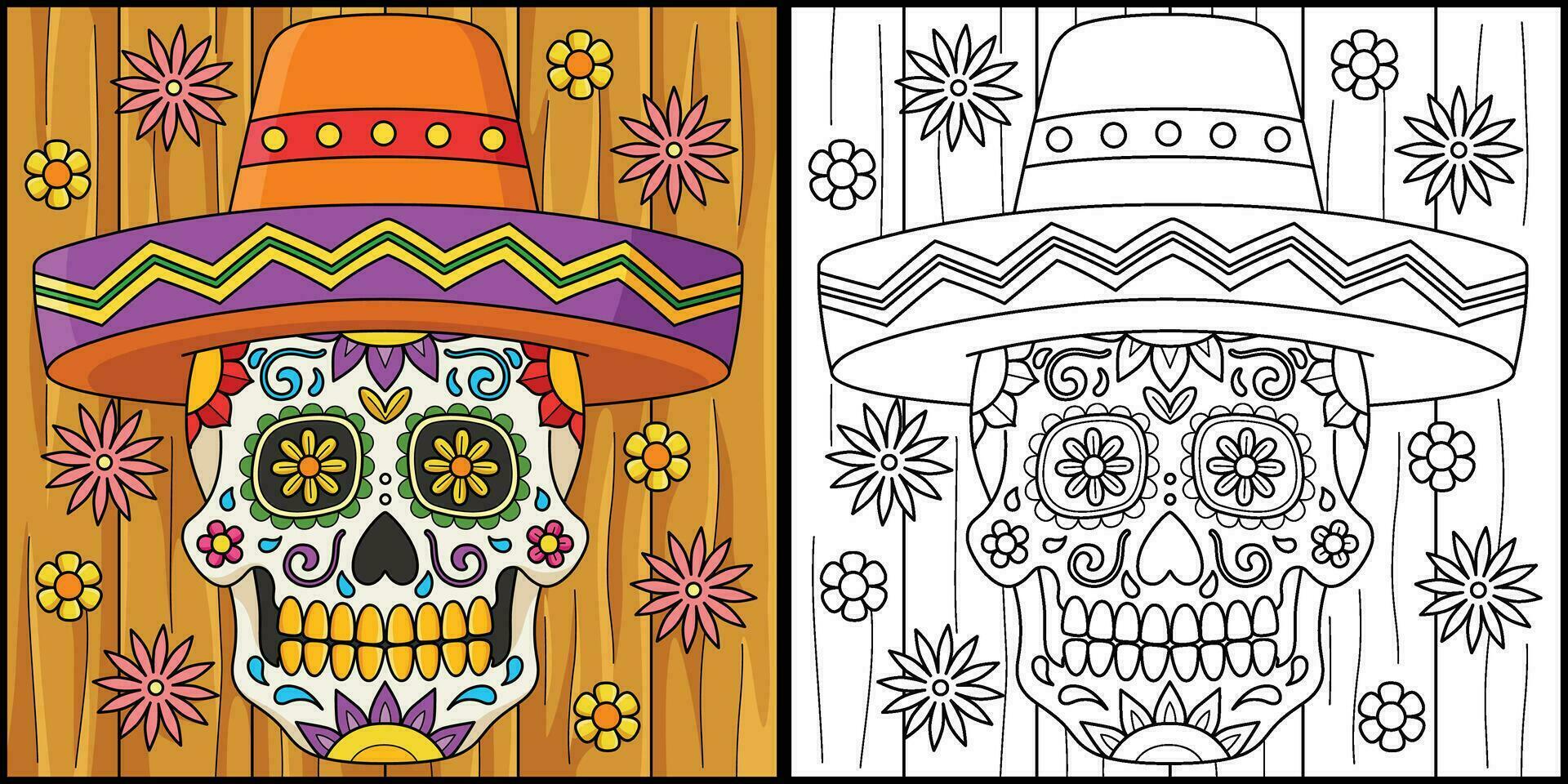 Cinco de Mayo Dia de los Muertos Illustration vector