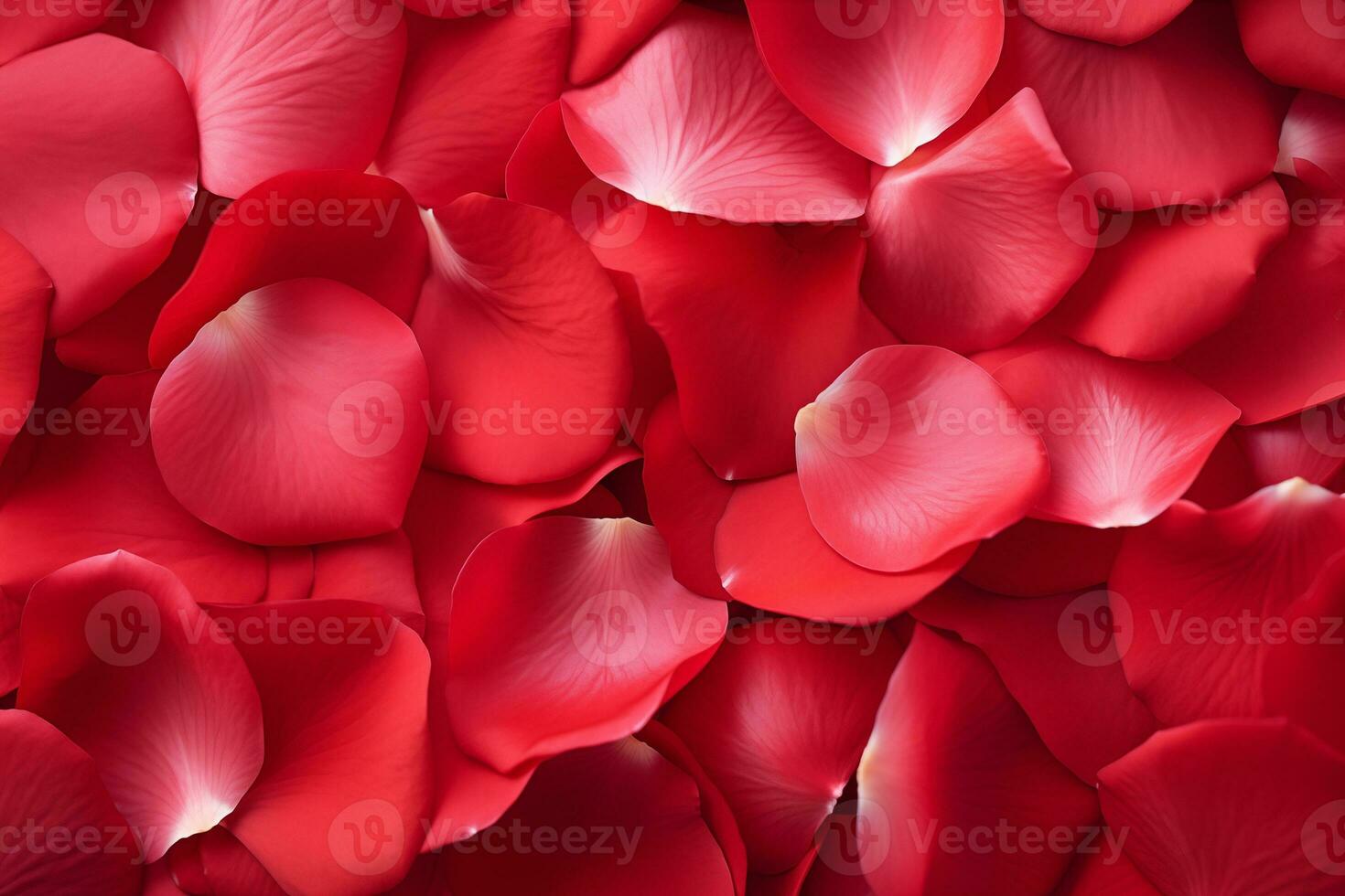 AI generated Abstract background of red roses petals texture. Cover for book, greeting card. Wedding, love and romance card template texture. Valentines concept photo