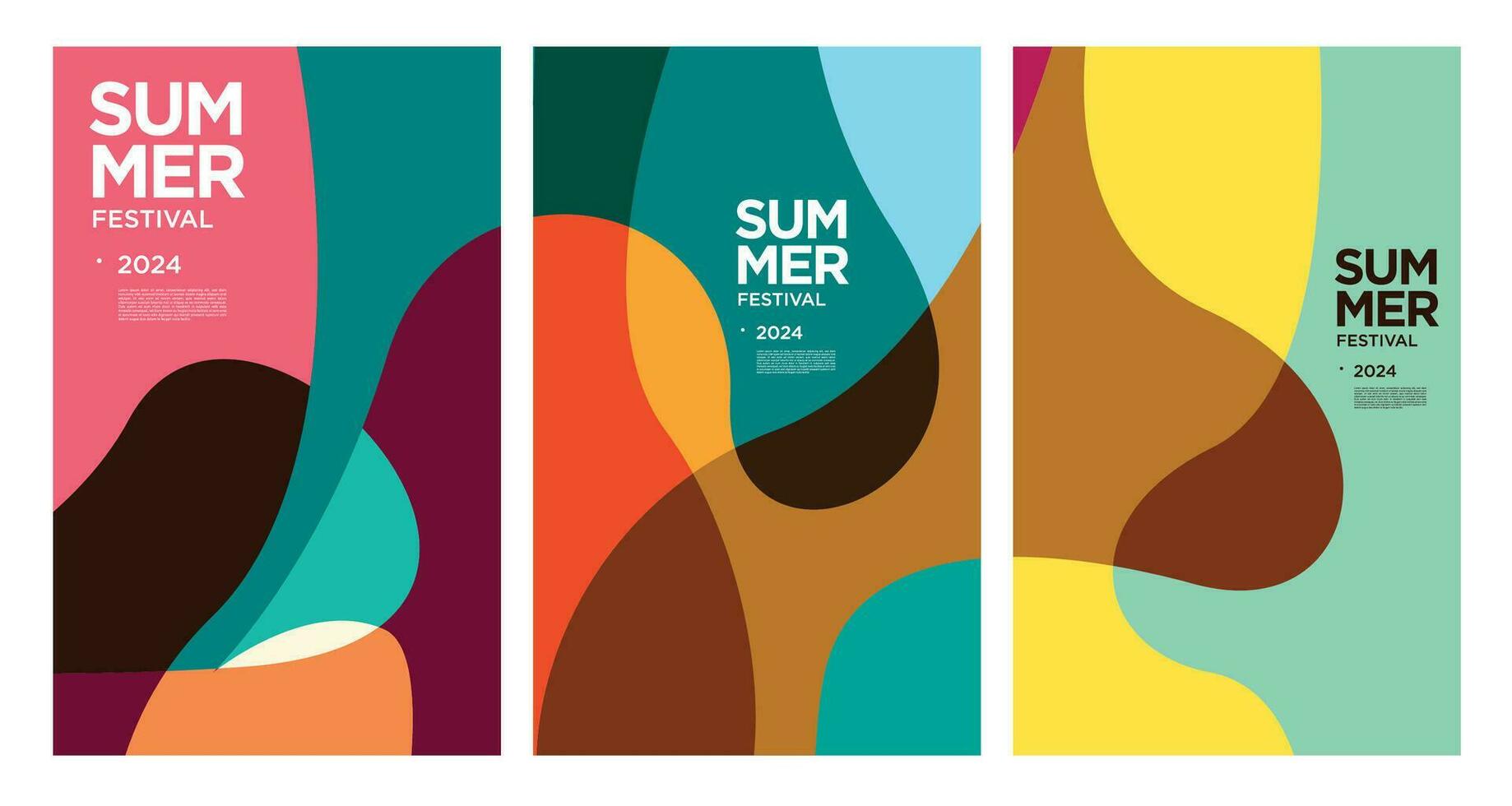 Vector Colorful liquid and fluid background for summer collection