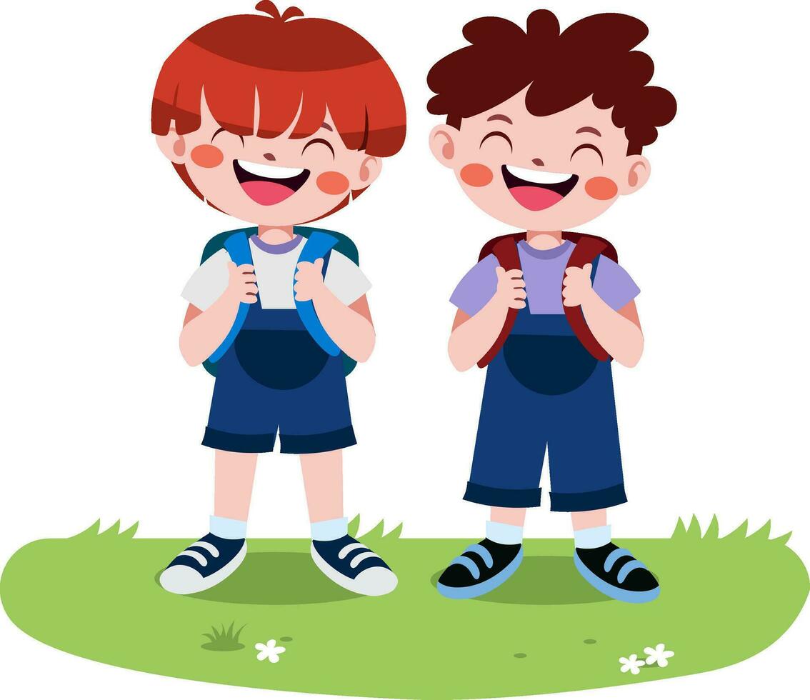 cute children cartoon style vector