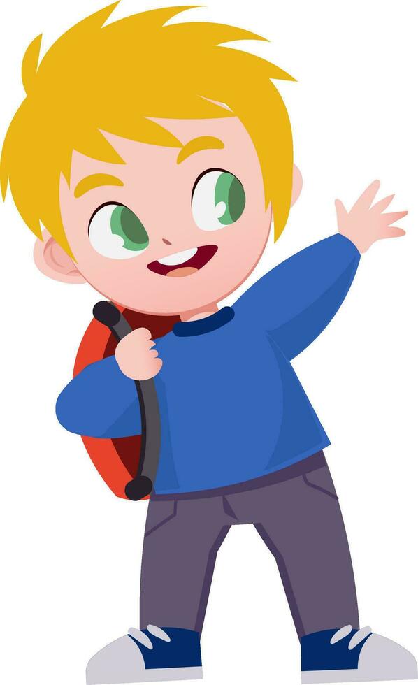 linda niños dibujos animados estilo vector