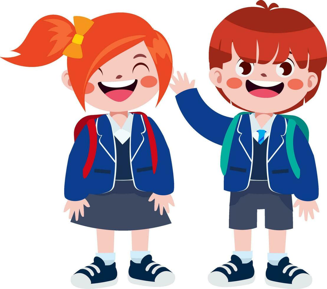 linda niños dibujos animados estilo vector