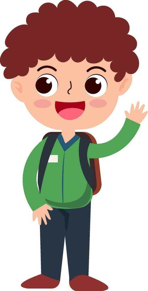 linda niños dibujos animados estilo vector