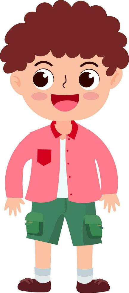 linda niños dibujos animados estilo vector