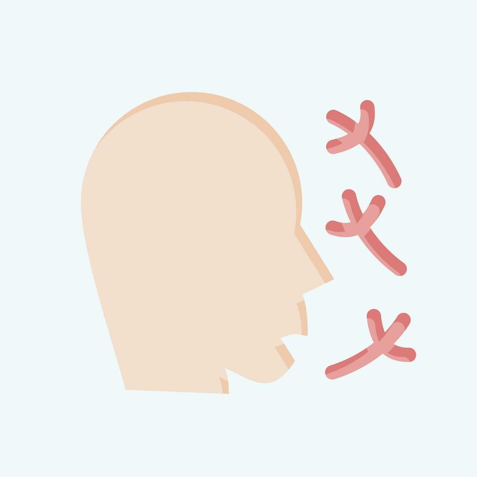 Icon Allergy. related to Respiratory Therapy symbol. flat style. simple design editable. simple illustration vector