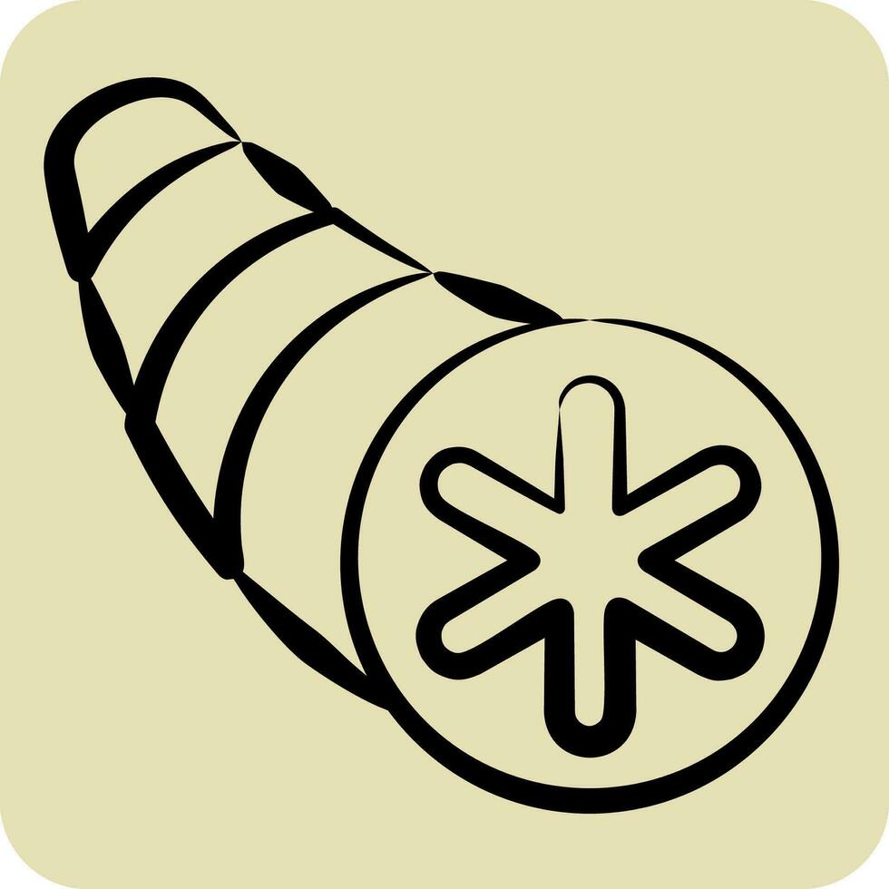 Icon Normal Bronchus. related to Respiratory Therapy symbol. hand drawn style. simple design editable. simple illustration vector