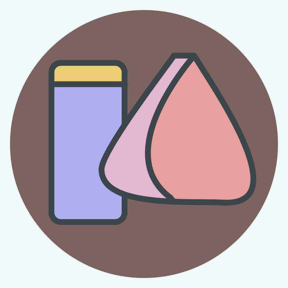 Icon Polymed Nebulizer Mask. related to Respiratory Therapy symbol. color mate style. simple design editable. simple illustration vector