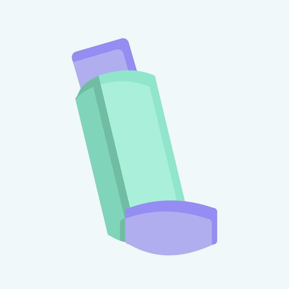 Icon Inhaler. related to Respiratory Therapy symbol. flat style. simple design editable. simple illustration vector