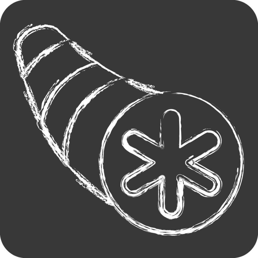 Icon Normal Bronchus. related to Respiratory Therapy symbol. chalk Style. simple design editable. simple illustration vector