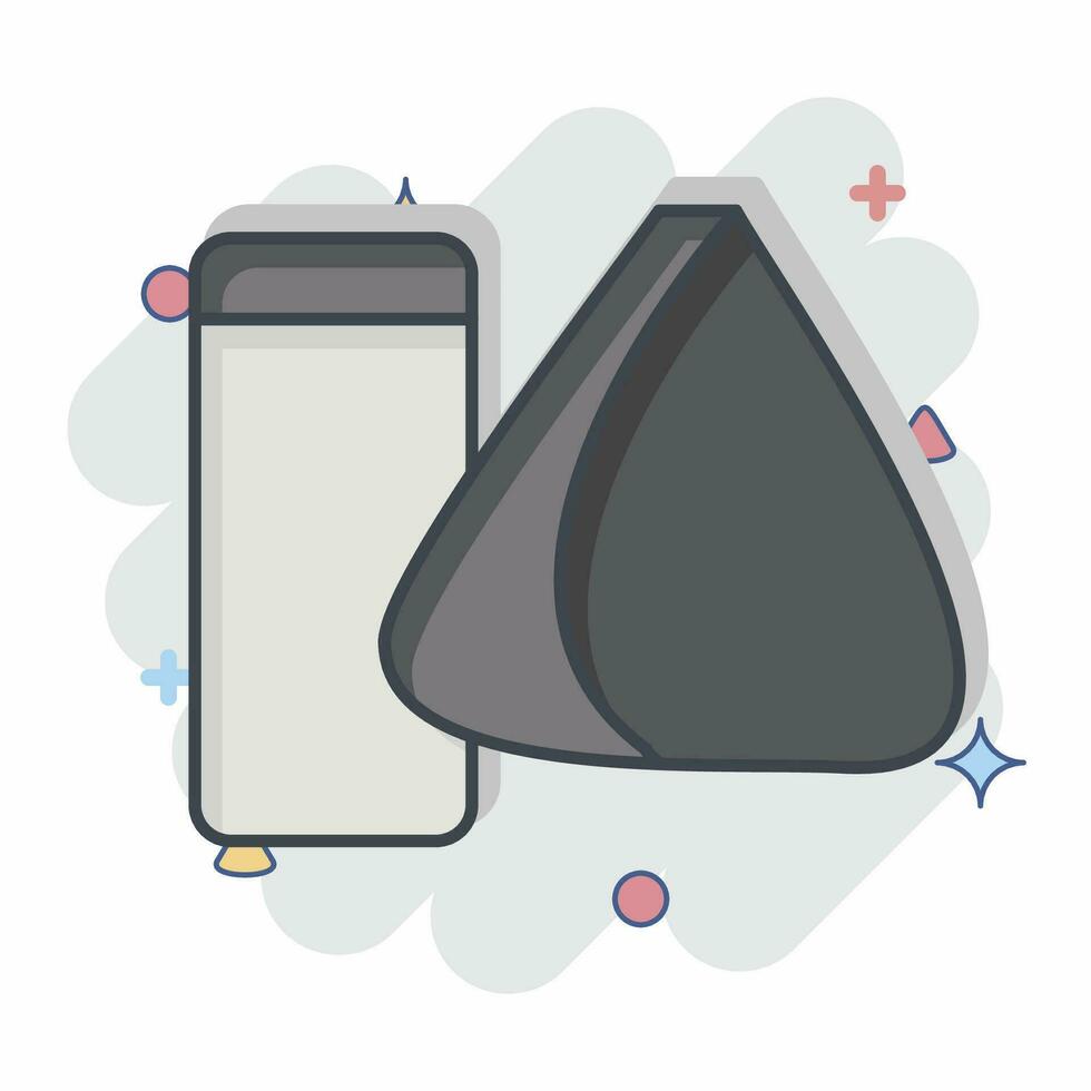 Icon Polymed Nebulizer Mask. related to Respiratory Therapy symbol. comic style. simple design editable. simple illustration vector