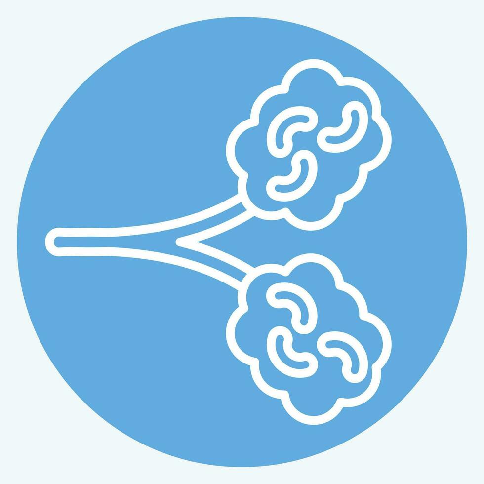 Icon Idiopathic Pulmonary Fibrosis. related to Respiratory Therapy symbol. blue eyes style. simple design editable. simple illustration vector