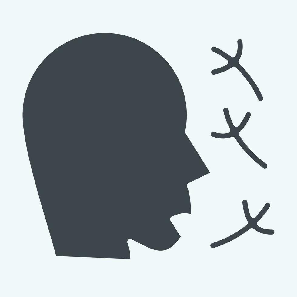 Icon Allergy. related to Respiratory Therapy symbol. glyph style. simple design editable. simple illustration vector