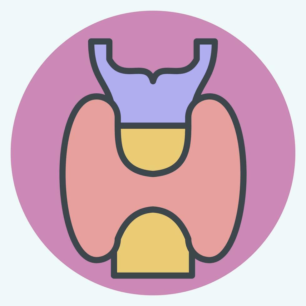 icono laringe. relacionado a respiratorio terapia símbolo. color compañero estilo. sencillo diseño editable. sencillo ilustración vector