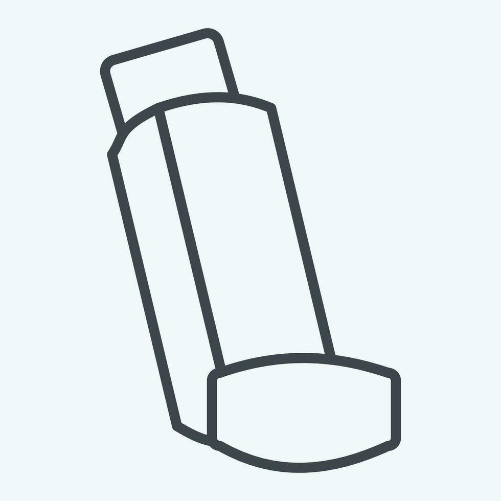 Icon Inhaler. related to Respiratory Therapy symbol. line style. simple design editable. simple illustration vector