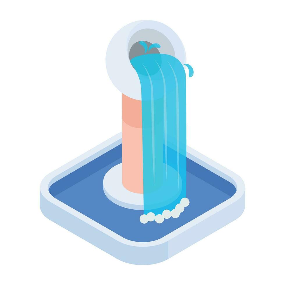 Luxury Fountains Isometric Icon vector