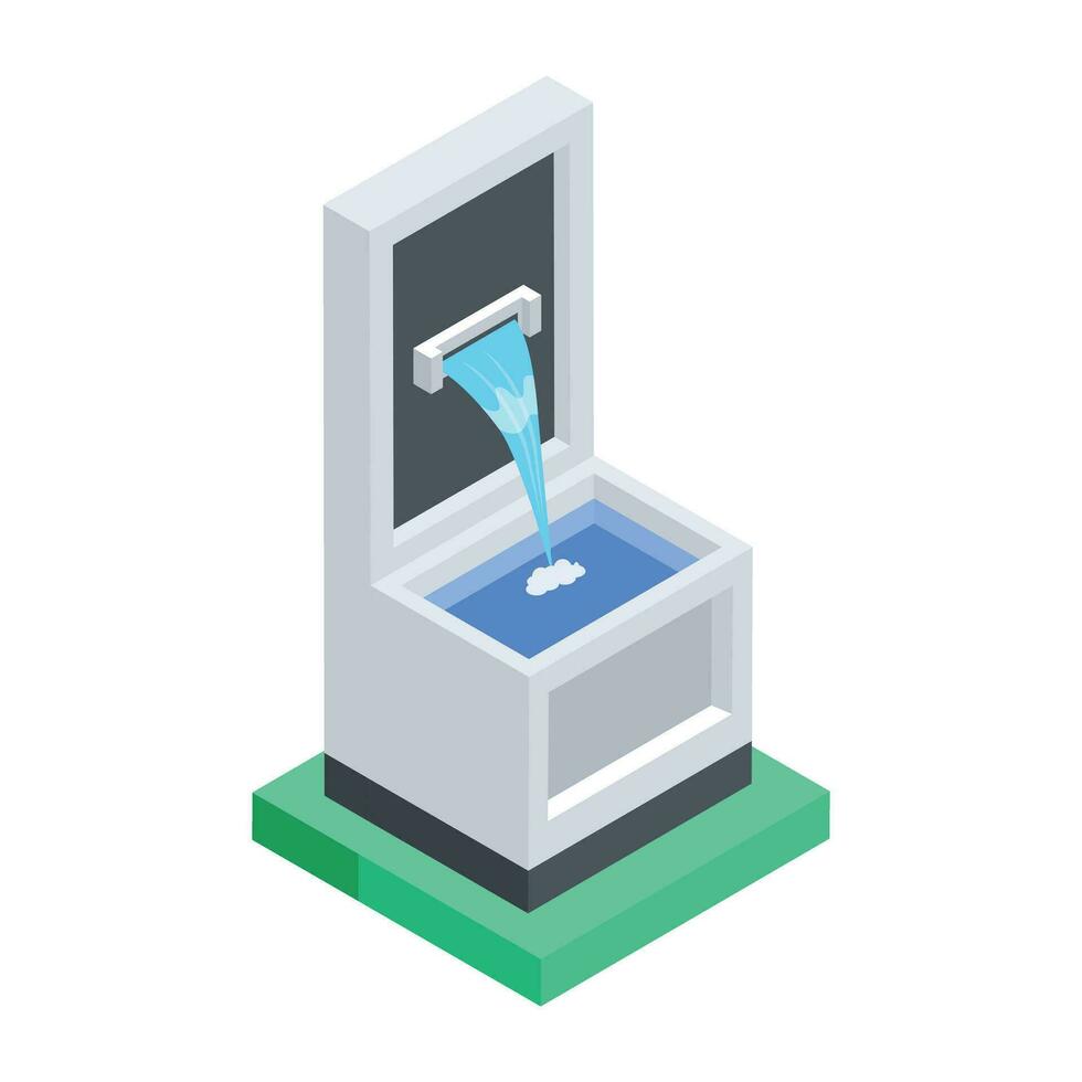 Luxury Fountains Isometric Icon vector