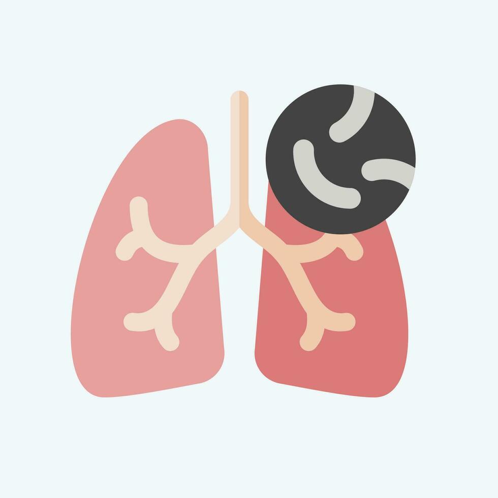 icono tuberculosis. relacionado a respiratorio terapia símbolo. plano estilo. sencillo diseño editable. sencillo ilustración vector