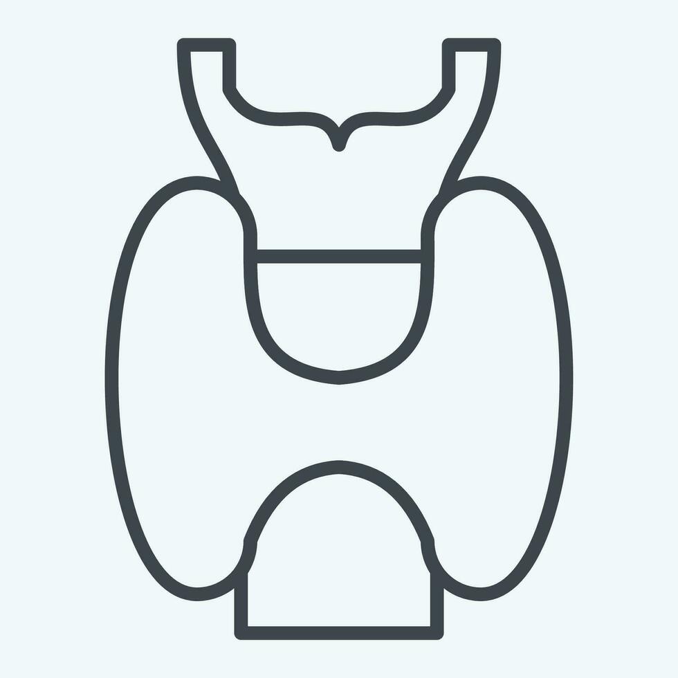 Icon Larynx. related to Respiratory Therapy symbol. line style. simple design editable. simple illustration vector
