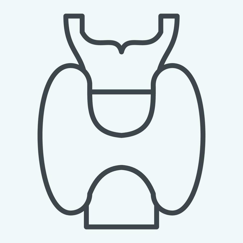 Icon Larynx. related to Respiratory Therapy symbol. line style. simple design editable. simple illustration vector