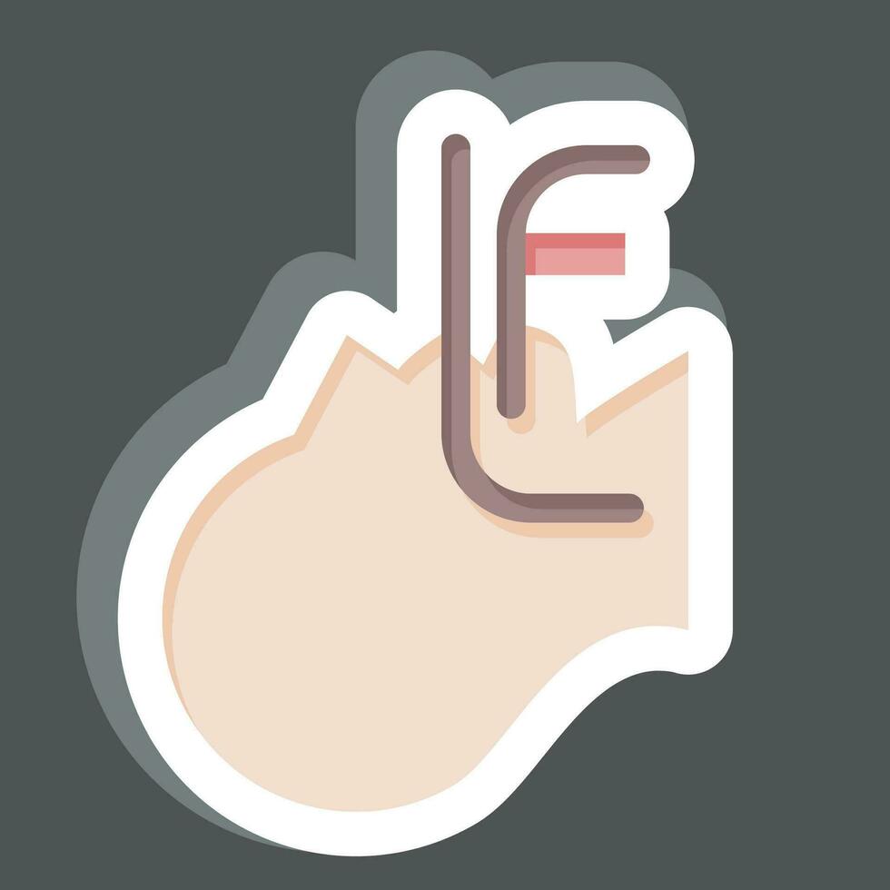 Sticker Endotracheal Intubation. related to Respiratory Therapy symbol. simple design editable. simple illustration vector