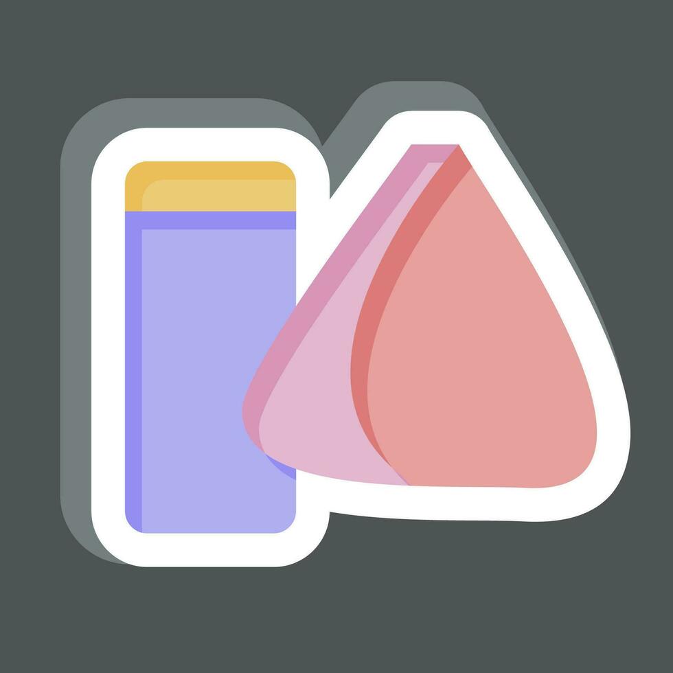 Sticker Polymed Nebulizer Mask. related to Respiratory Therapy symbol. simple design editable. simple illustration vector