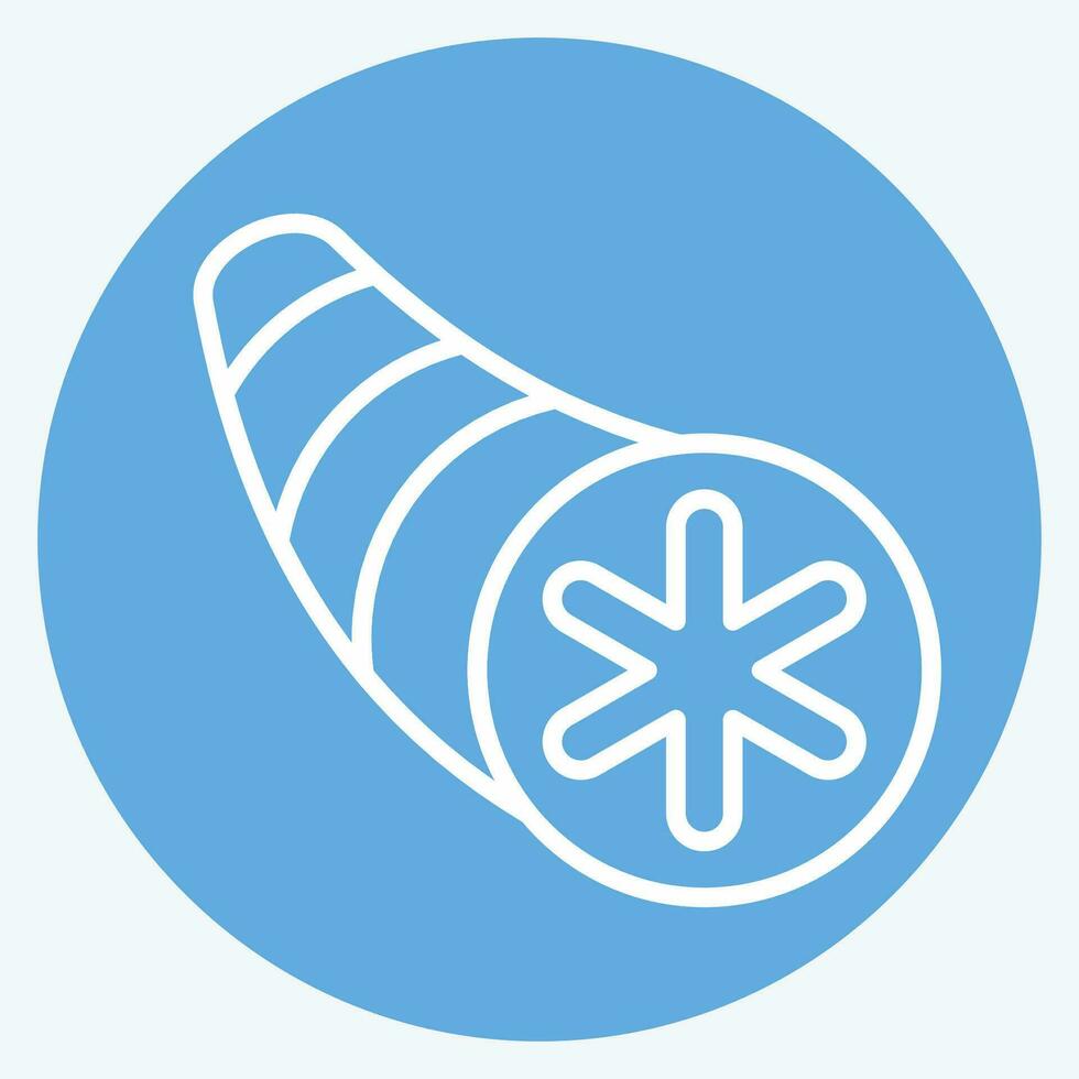 icono normal bronquio. relacionado a respiratorio terapia símbolo. azul ojos estilo. sencillo diseño editable. sencillo ilustración vector